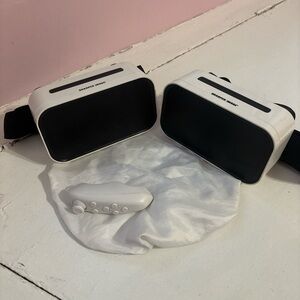 White and Black VR Headset with Remote